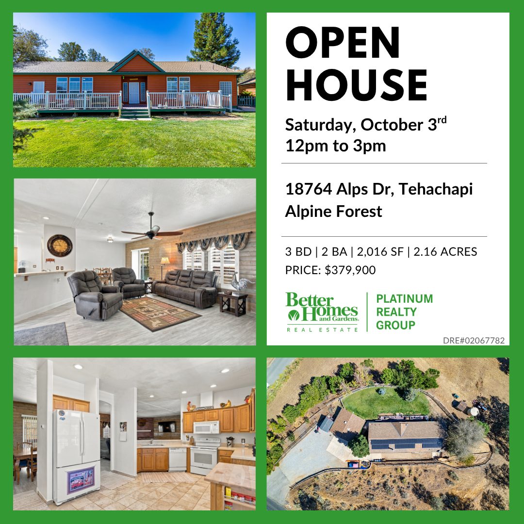 18764 Alps Dr Tehachapi, open house
