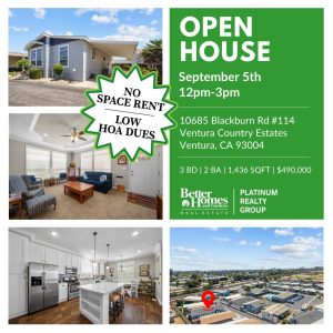 Open House: Sept. 5th 12pm-3pm