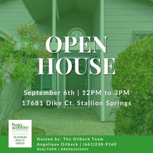 Open House: Sept 6 12-3pm